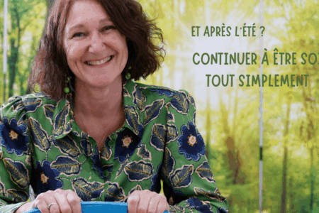 Anne Sallé sur fond de forêt